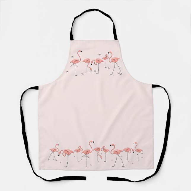 Delantal Flamingos Pink Line Apron (Anverso)