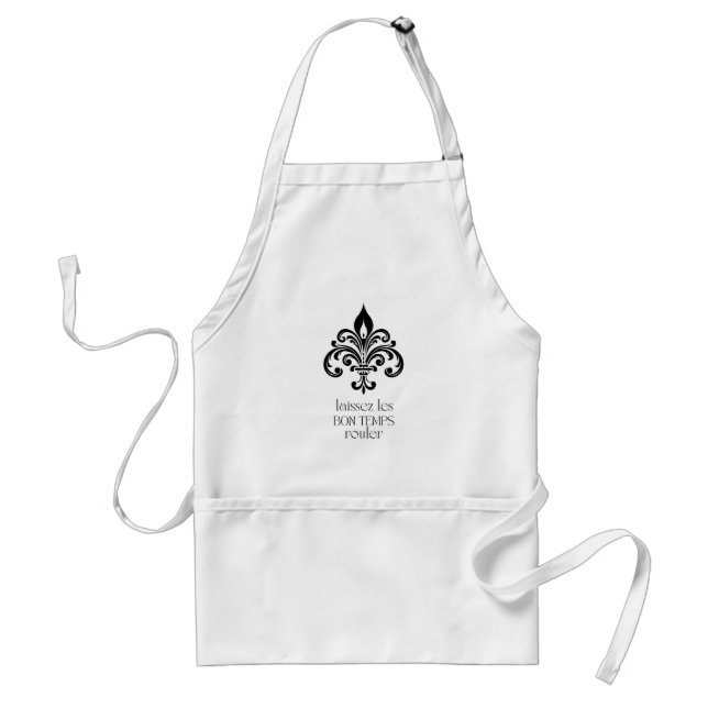 Delantal Fleur-de-Lis "Dejad que los Buenos Tiempos Ronden" (Frente)