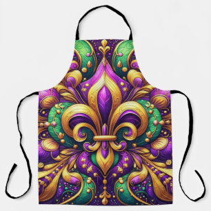 Delantal fleur de lis mardi gras