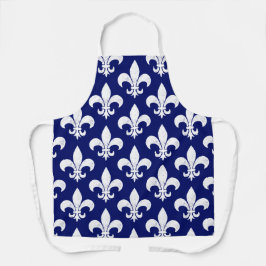 Delantal Fleur de Lys Blue and White France