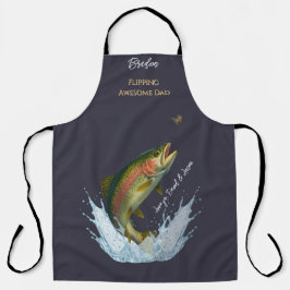 Delantal Fliping Awesome Dad Fly Pescando nombres de niños