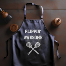 Flippin Awesome Spatula Funny Navy Grilling Azul