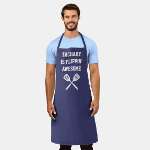 Delantal Flippin Awesome Spatula Naval Azul