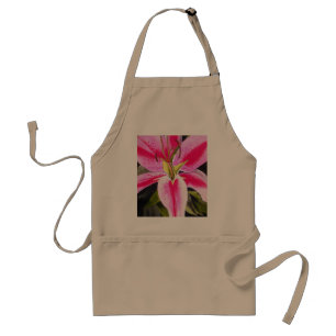 Delantal Flor acuarela de arte pop de Lily Rosa Caliente