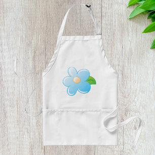 Delantal Flor azul