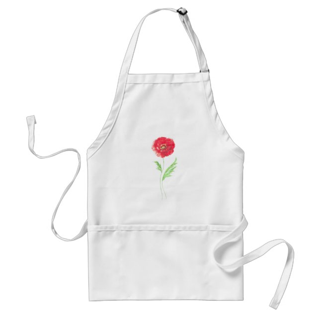 Delantal Flor de amapola silvestre (Frente)
