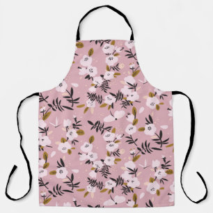 Delantal Flor de cerezo de primavera tensa en rosa