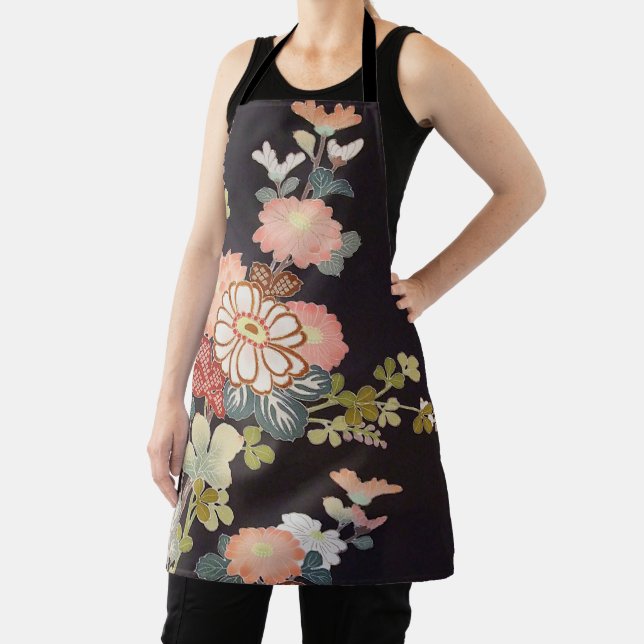 Delantal Flor de crisantemo, diseño japonés (in situ)