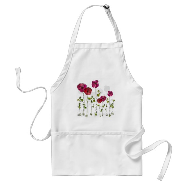 Delantal Flor de fruta Guay Cute Girly Retro Floral (Frente)