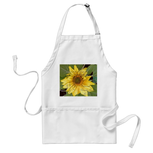 Delantal Flor de girasol Éphemera francesa (Frente)