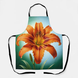 Delantal Flor de lirio naranja vibrante en flor