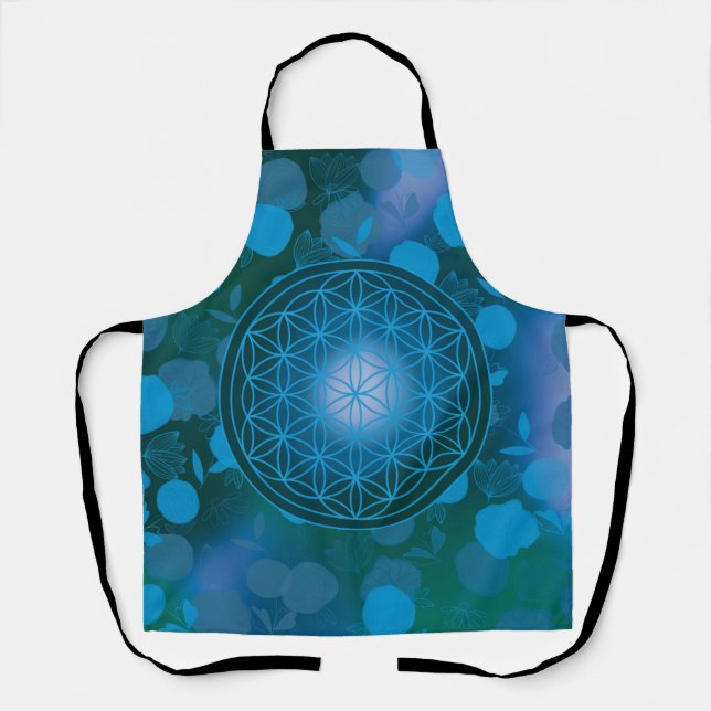 Delantal flor de vida, chakra, zen, geométrica sagrada, (Anverso)