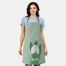 Delantal Flor delicada de Galanthus de primavera