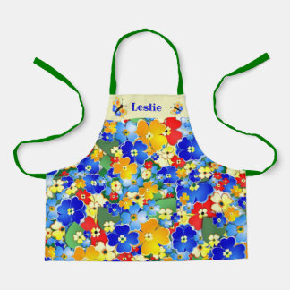 Delantal Flor Ducha personalizado personalizado texto