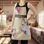 Delantal Flor floral boho moderna<br><div class="desc">Este diseño se puede personalizar eligiendo la opción personalizar para añadir texto o realizar otros cambios. Si este producto tiene la opción de transferir el diseño a otro artículo, asegúrese de ajustar el diseño para que se ajuste si es necesario. Contáctame en colorflowcreations@gmail.com si deseas tener este diseño en otro...</div>