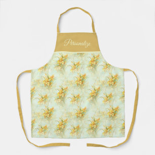 Delantal Flor floral daffodil amarilla