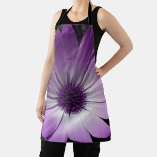Delantal Flor morada de margarita