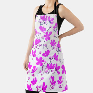 Delantal Flor morada en flor