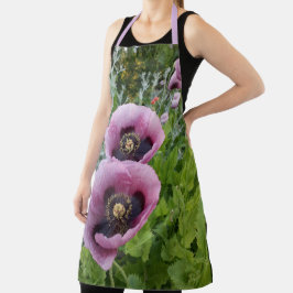Delantal Flor morada rosada mujeres madres Mamá Apron