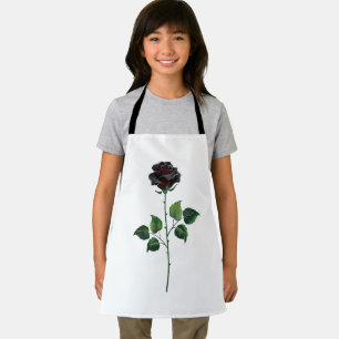 Delantal Flor rosa negra