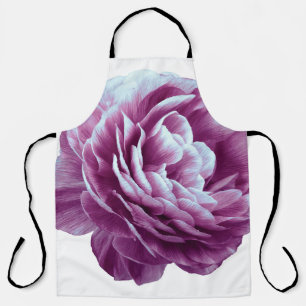 Delantal Flor rosa vintage morada. Flor aislada en whi