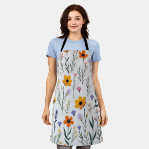 Delantal Flor silvestre Whimsy - Modelo de pradera suave