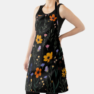 Delantal Flor silvestre Whimsy - Modelo de pradera suave