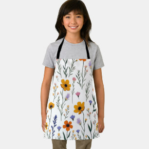 Delantal Flor silvestre Whimsy - Modelo de pradera suave