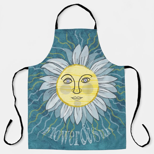 Delantal Flor y sol - Naturaleza (Anverso)
