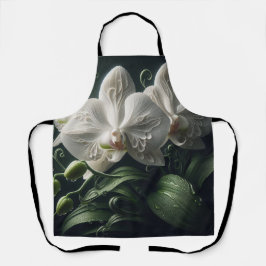 Delantal Flora Orquídea Blanca