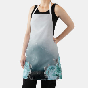 Delantal Floral azul de lujo