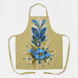 Delantal Floral azul moderna de campo