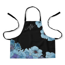 Delantal floral Blue Aloha