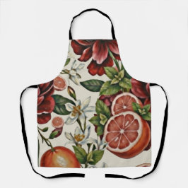 Delantal Floral cítrico rústico de verano