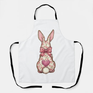 Delantal Floral Cottontail Bunny Coquette Bow Rabbit Easter