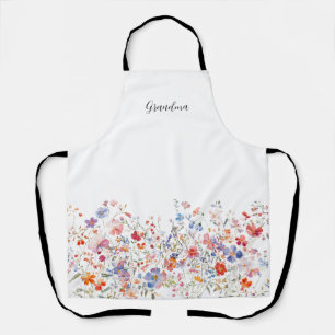 Delantal Floral de flores silvestres de la abuela personali