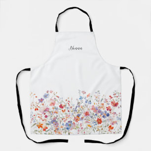 Delantal Floral de flores silvestres de Nonna personalizada