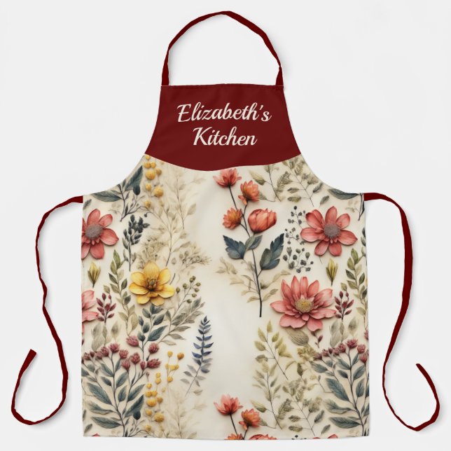 Delantal Floral de jardín personalizada en todo el mundo (Anverso)