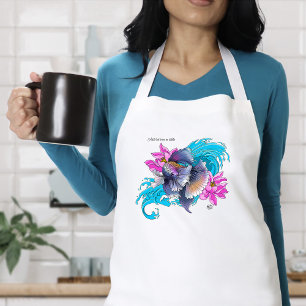 Delantal Floral de pescado en la lucha de los siameses