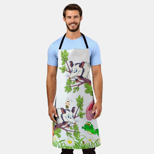 Delantal Floral de rana de pollo de Possum (Gastado)