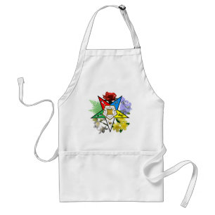 Delantal floral del emblema de OES