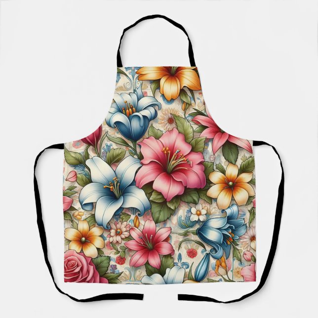 Delantal Floral Delight Kitchen Apron (Anverso)