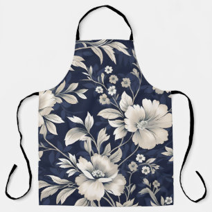 Delantal Floral en azul