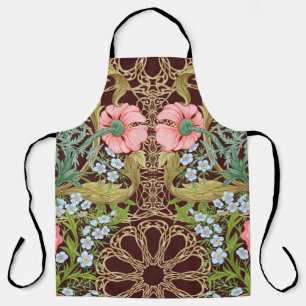 Delantal Floral estilo Art Nouveau: patrón de cosecha de co