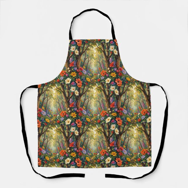 Delantal Floral forestal (Anverso)