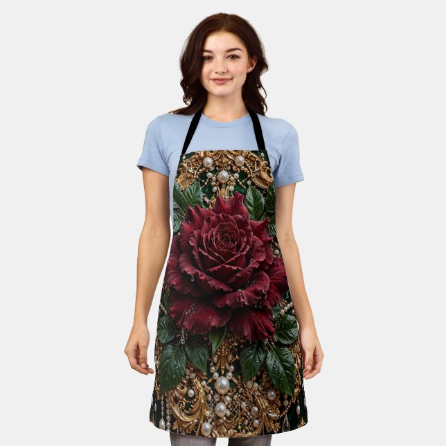 Delantal Floral Gótico Victoriano (Gastado)