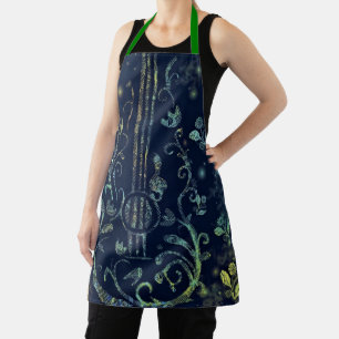 Delantal Floral Guitar Apron