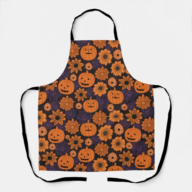 Delantal Floral Halloween (Anverso)