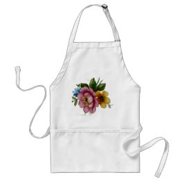 Delantal Floral Inspirado en Porcelana 