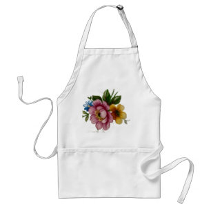 Delantal Floral Inspirado en Porcelana 